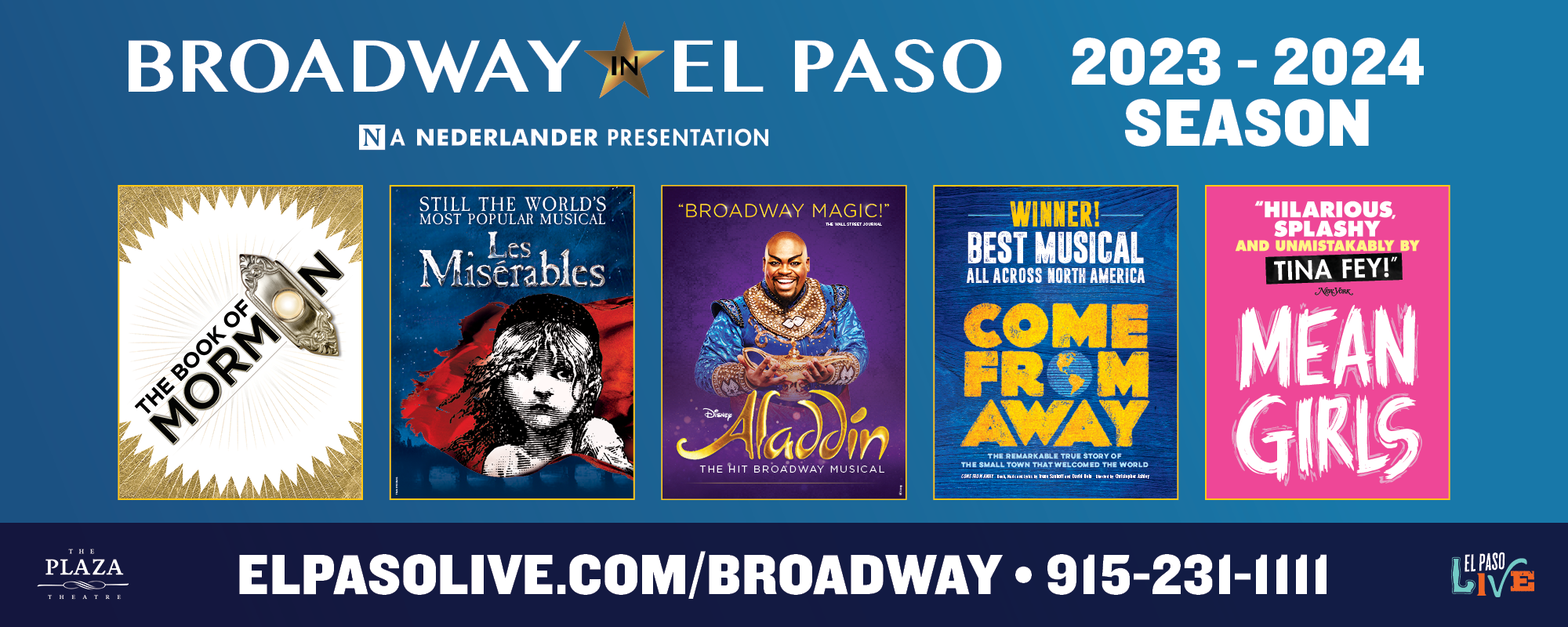 2023-24 Broadway in El Paso Season